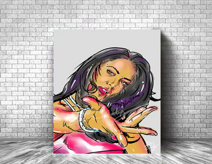 AALIYAH Art Print