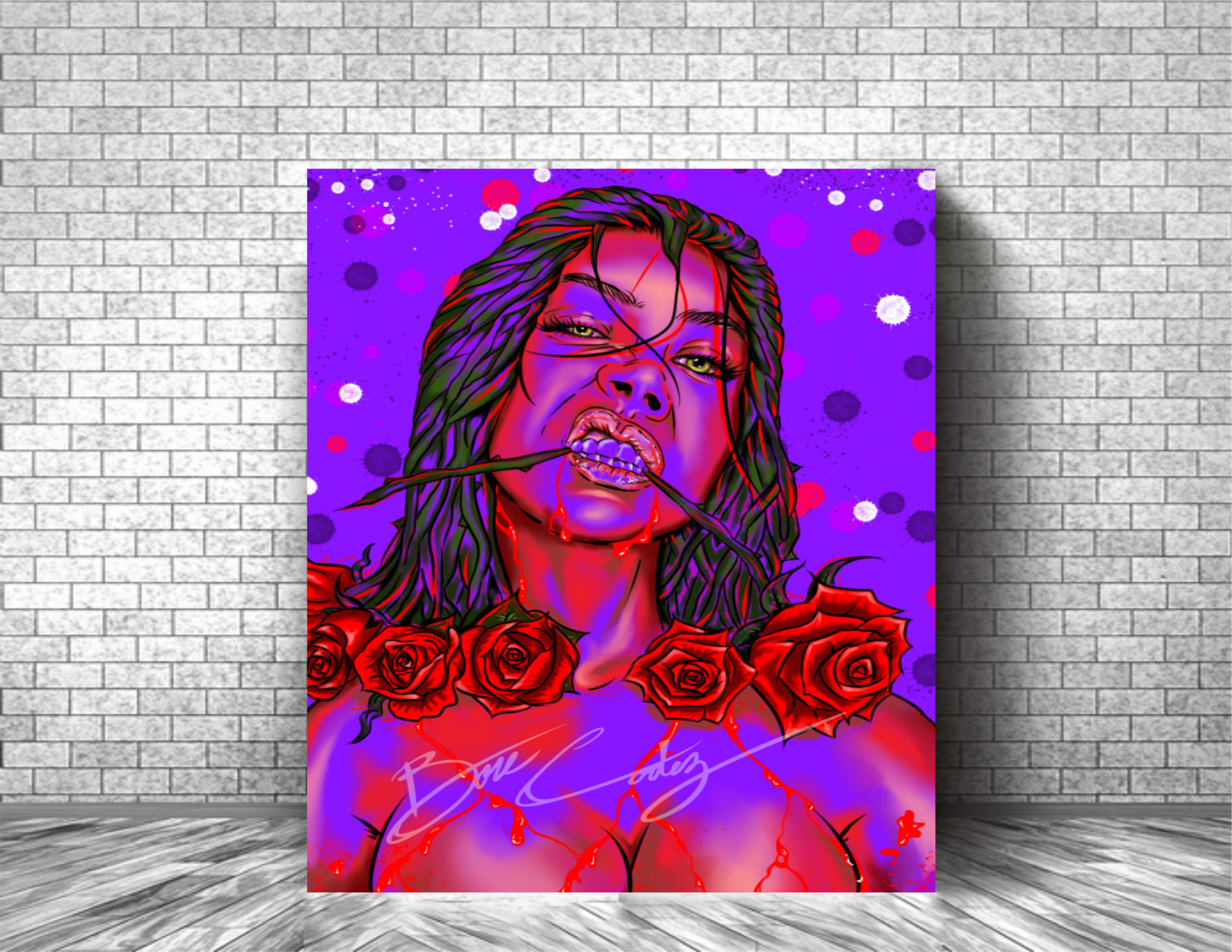 BLOOD ROSE Art Print