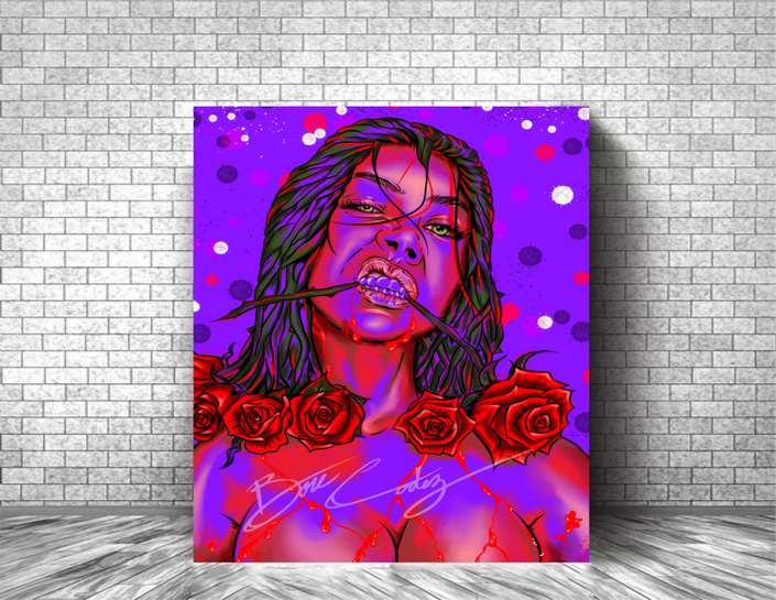 BLOOD ROSE Art Print