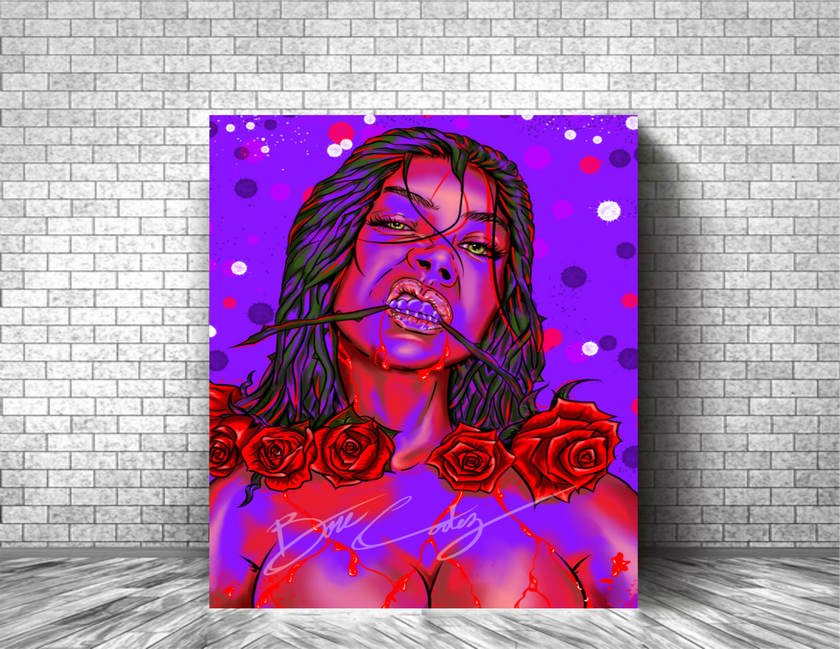 BLOOD ROSE Art Print