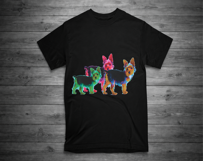 THREE POOCHES Yorkie T-Shirt
