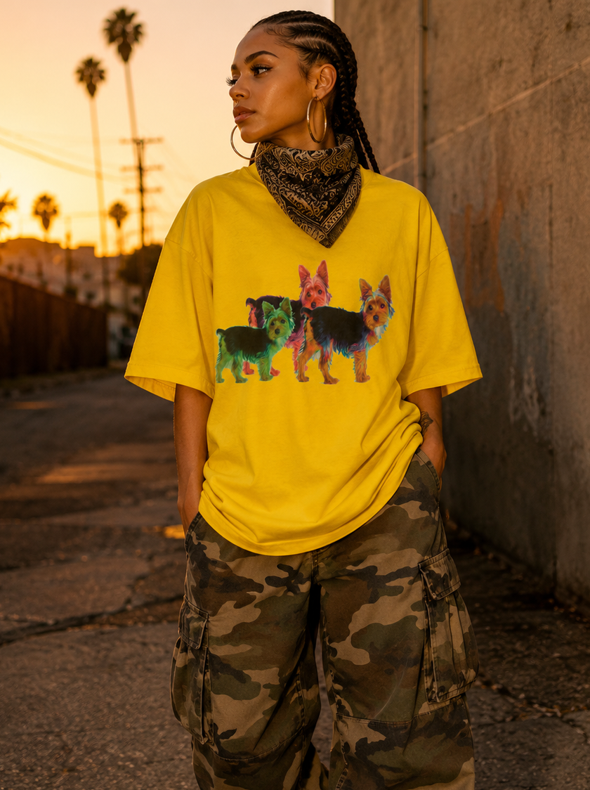 THREE POOCHES Yorkie T-Shirt