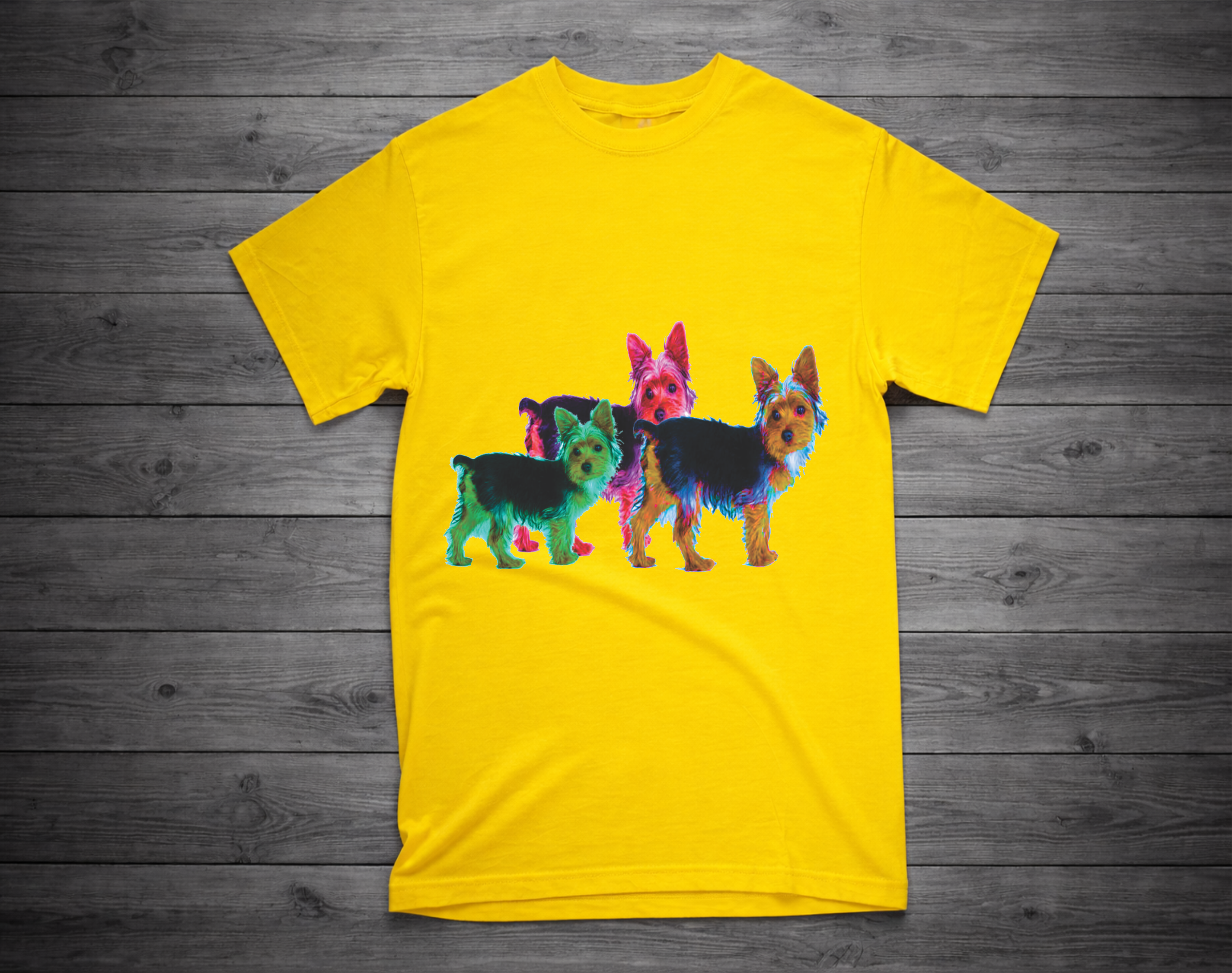 THREE POOCHES Yorkie T-Shirt